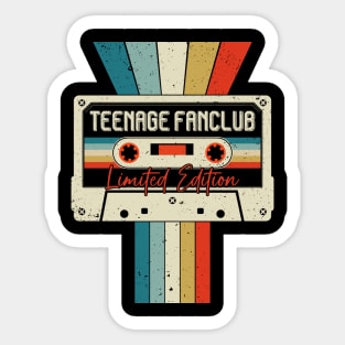 Graphic Teenage Fanclub Proud Name Cassette Tape Vintage Birthday Gifts Sticker